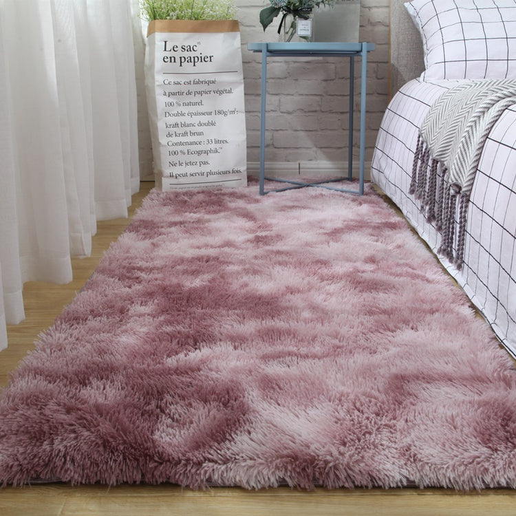 Plush Carpet Floor Mat features soft suede material, made from 100% polyester fiber, making maintenance easy and fuss-free.