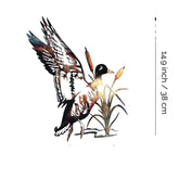 Close-up view of the Home Decor Mallard Alloy Wall Art highlighting intricate details of the iron duck design.