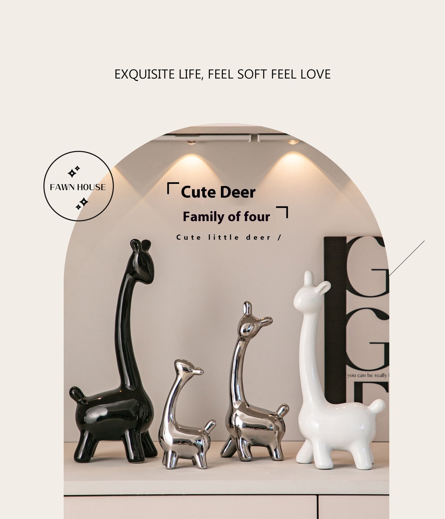 Deer Home Ornament Ceramic Decorative Ornaments