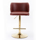 Modern PU upholstered A&A Furniture Swivel Barstools with tufted back, designed for adjustable seat height, perfect for a contemporary kitchen island or home pub.