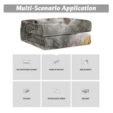 Close-up of Schnauzer Flannel Blanket showcasing soft flannel material ideal for dog lovers and comfort seekers.