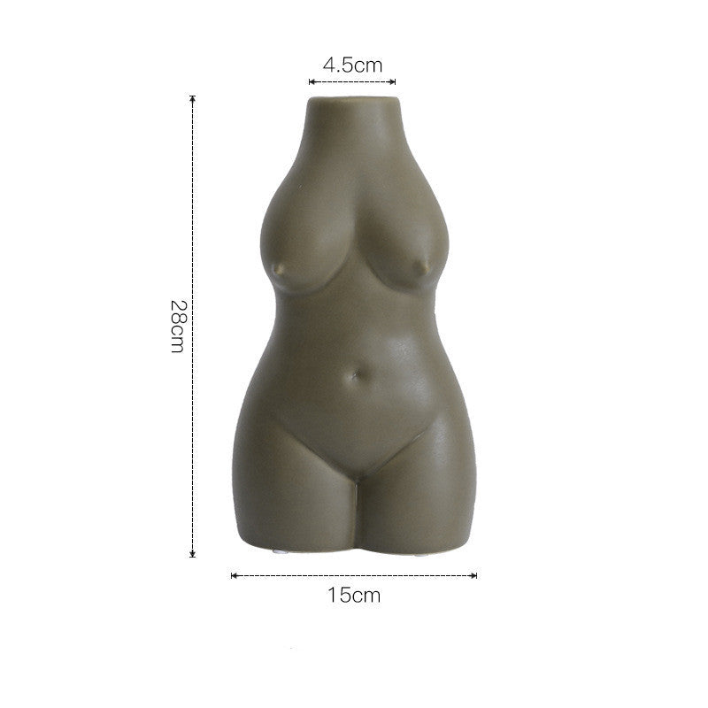 Personalized Dried Flower Ceramic Decorative Vase as a stylish centerpiece on a dining table with dried floral arrangements.