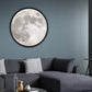 Home Moon Mirror in use with a person preparing for the day, showcasing its practicality and style.