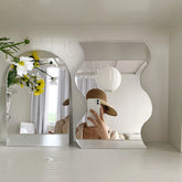 Close-up view of Mirror Makeup Mirror Desktop Decoration highlighting its chic and versatile styles.