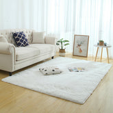 Fluffy Rug showcasing a stylish pink color, ideal for cozy bedroom decor.