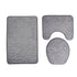 Three-piece Toilet Seat Toilet Mat Set featuring a stylish design with a non-slip backing for added safety in the bathroom.