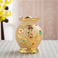 Ceramic Vase Electroplating Gold European Style Home Living Room Decoration - Showcasing a luxurious electroplated gold surface.