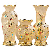 Opulent Electroplated Gold Ceramic Vase - Ideal Home Accent Piece