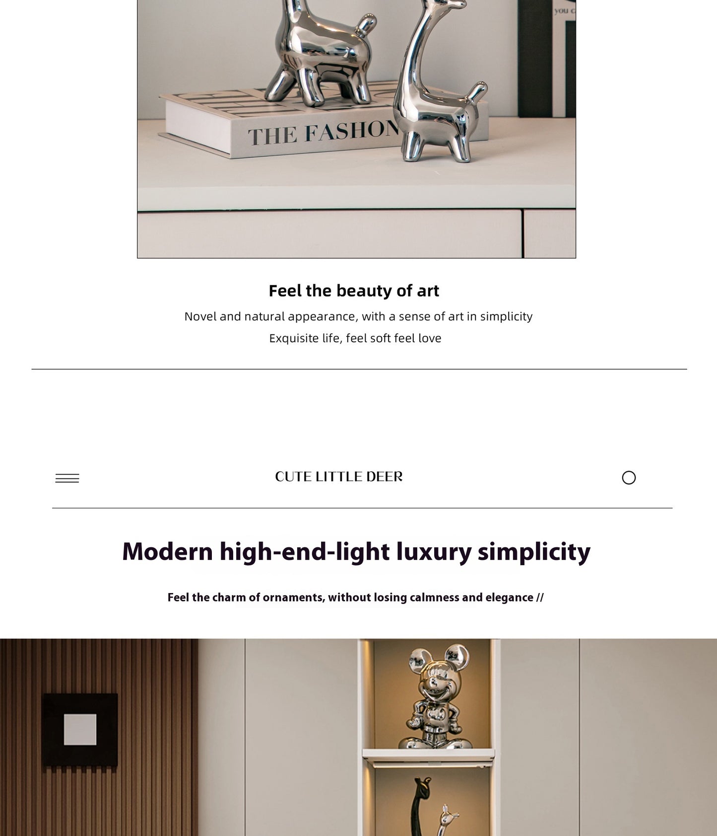 Deer Home Ornament Ceramic Decorative Ornaments