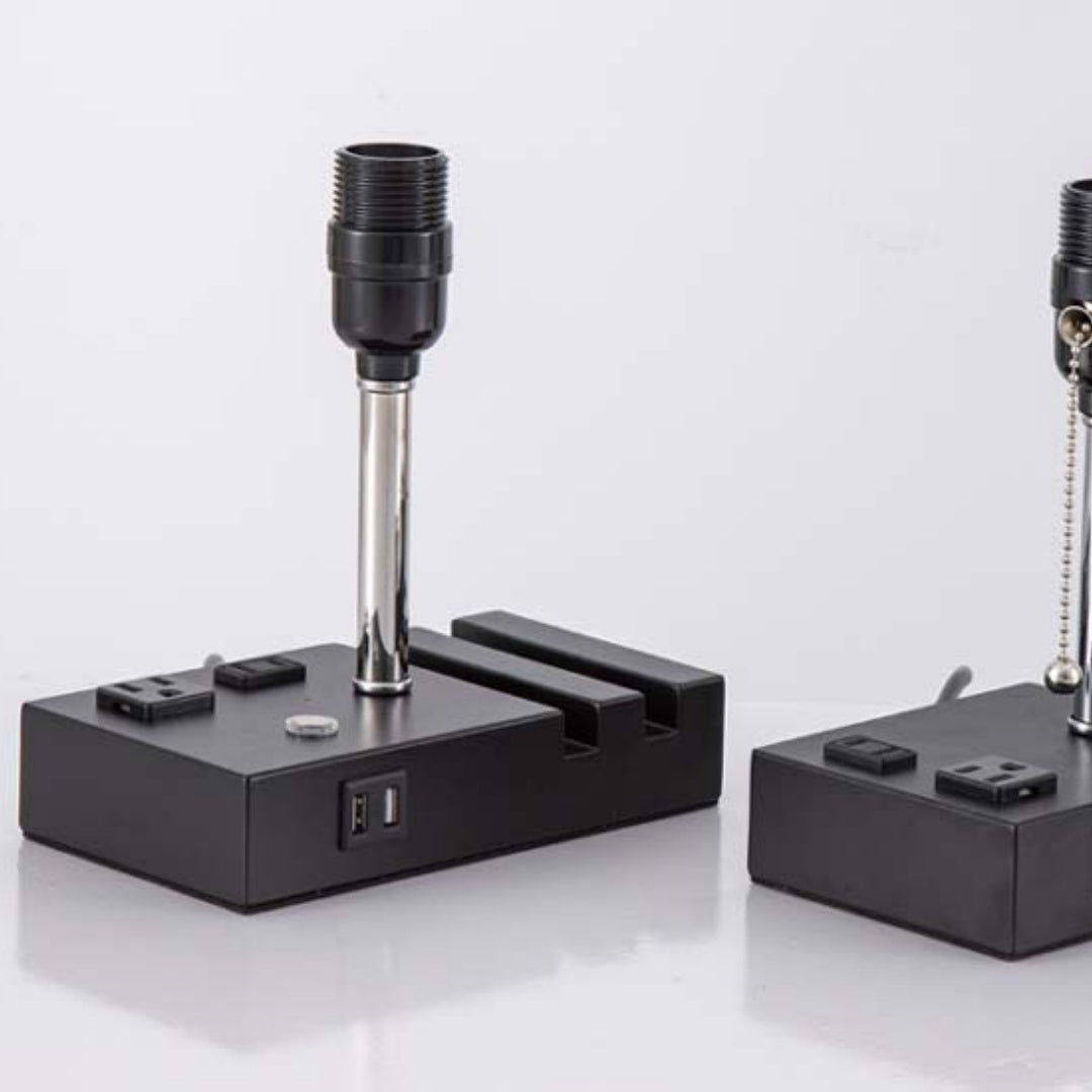 Close-up view of the Bedside Touch Three-Gear Dimmable Table Lamp showcasing its innovative touch dimmer feature.