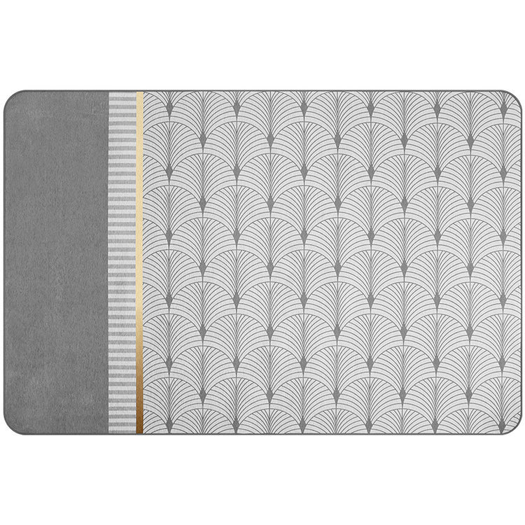 Close-up of the Living Room Coffee Table Non-slip Carpet Floor Mat, highlighting its high-quality polyester fabric.