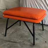 Leather Leisure Small Apartment Single Sofa Chair in a stylish living room setting.