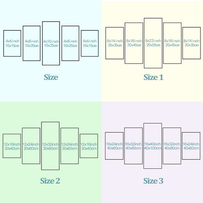 Canvas wall art picture home decoration 5 pieces