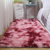 Plush Carpet Floor Mat showcasing a luxurious tie-dyed variegated pattern, perfect for adding color to your home decor.