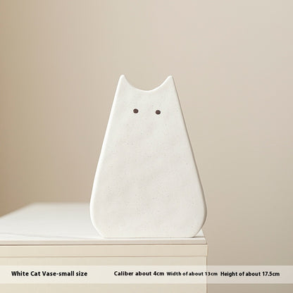 Simple Cute Cat Style Ceramic Vase