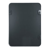 Close-up view of the 24x36 Inch Silver Metal Framed Rectangular Bathroom Mirror highlighting the clarity of the HD glass.