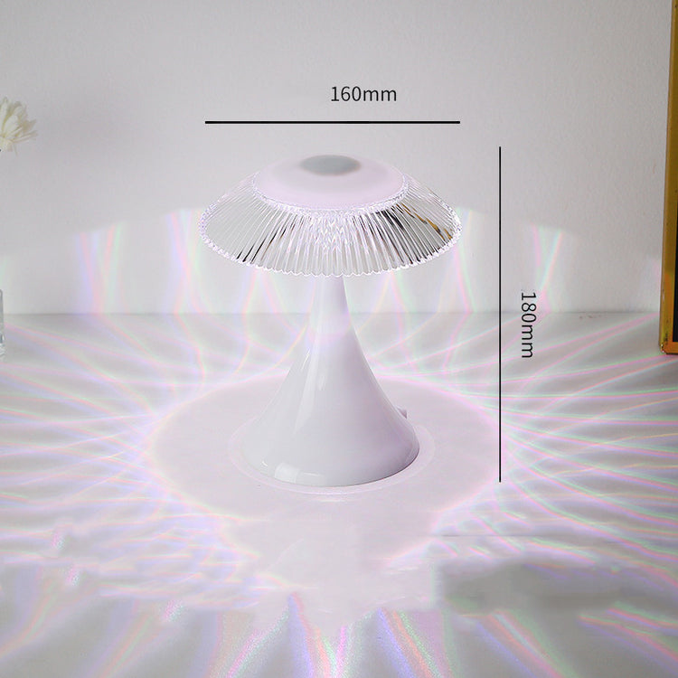 Crystal Table Lamp Touch PC Bedside with multicolor lighting options displayed in a modern living room.