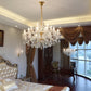 Luxury Crystal Chandelier In Living Room showcasing stunning design and elegance.