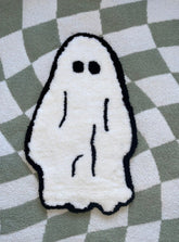 Non-slip Halloween Theme Carpet Cashmere Floor Mat with cheerful Halloween imagery, perfect for any haunted gathering.