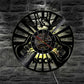 Stylish Rock Music Party Vinyl Clock as a unique wall decoration and timekeeping piece.