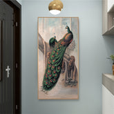 Elegant peacock themed home wall art living room decoration poster, ideal for colorful home styling and decor.