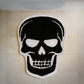 Diverse patterns on Halloween Theme Carpet Cashmere Floor Mat Non-slip showcasing skulls and spooky icons.