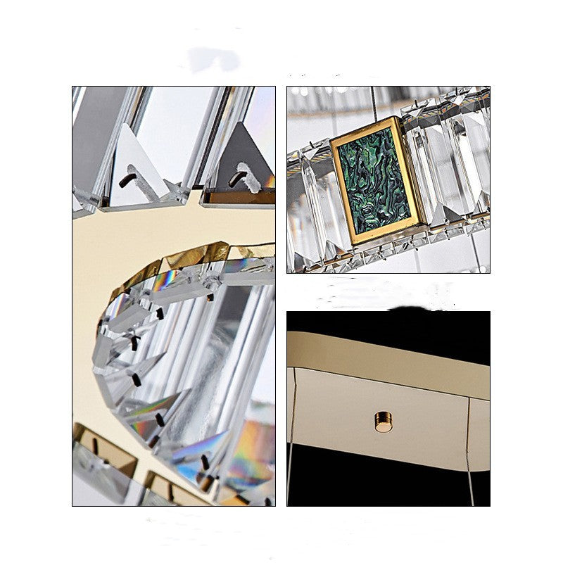 Light Luxury Crystal Chandelier in a cozy bedroom setting, illuminating the space with warmth and style.