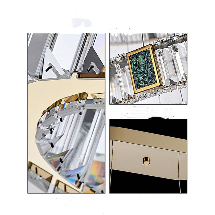 Light Luxury Crystal Chandelier in a cozy bedroom setting, illuminating the space with warmth and style.