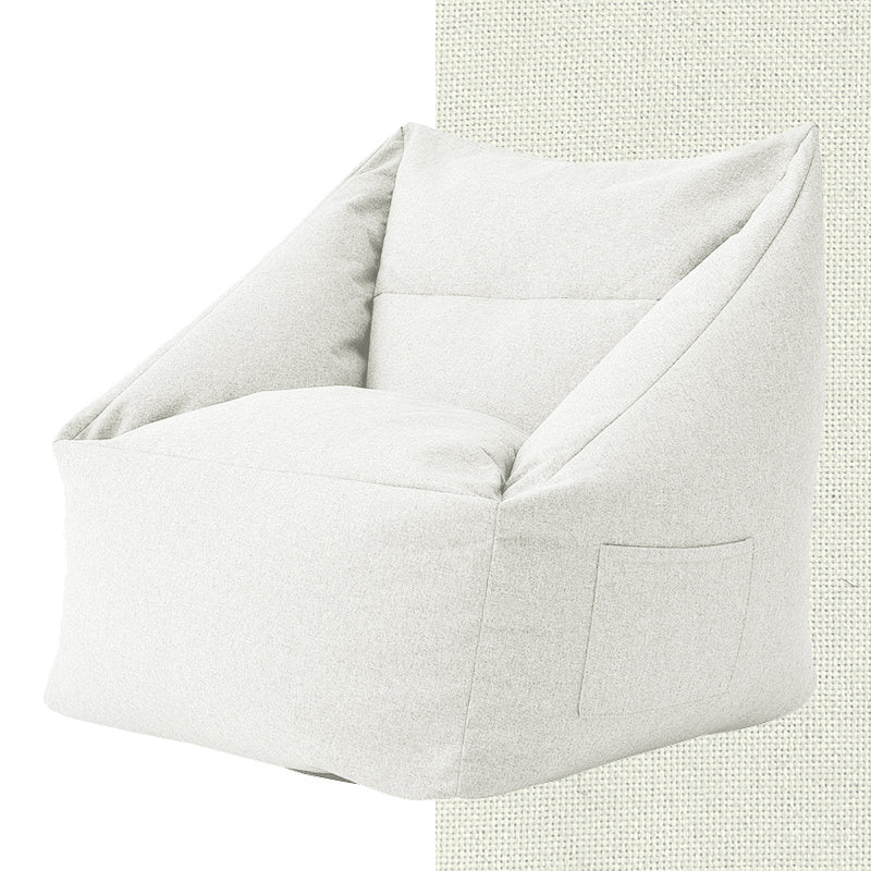 Cozy Bedroom Lazy Sofa Leisure Chair in ivory white, a chic addition to your reading nook.