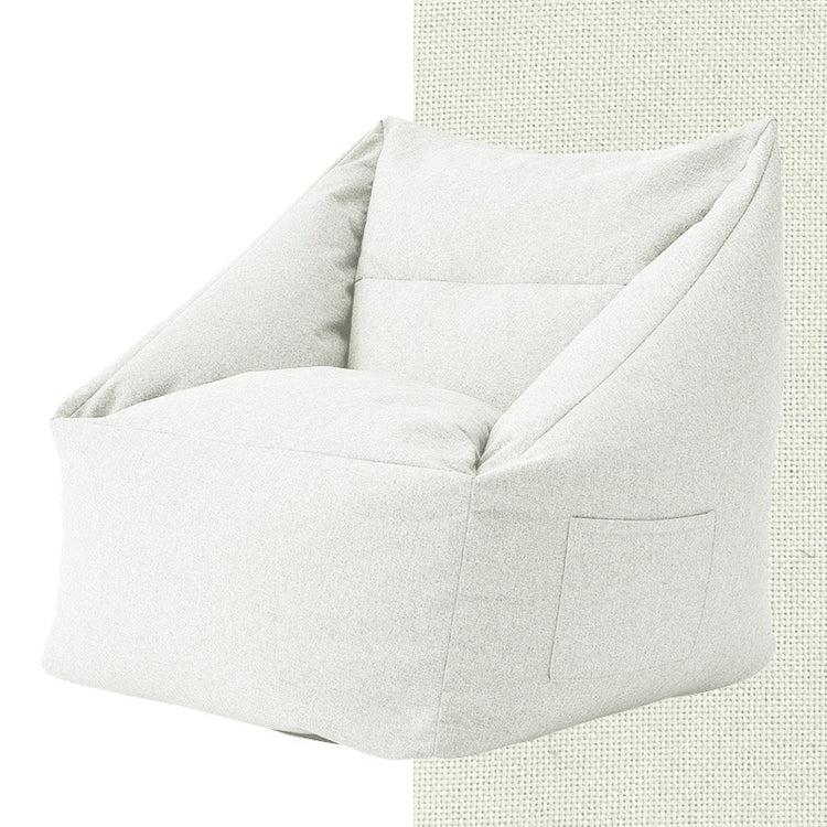 Cozy Bedroom Lazy Sofa Leisure Chair in ivory white, a chic addition to your reading nook.