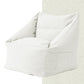 Cozy Bedroom Lazy Sofa Leisure Chair in ivory white, a chic addition to your reading nook.