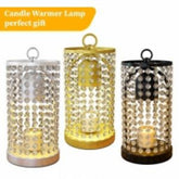The Modern Bedroom Home Candle Wax Melting Lamp with Timer Dimmer in a chic interior setting.