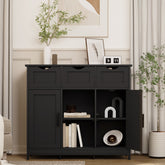 Elegant Storage Cabinet with Drawers and Shelves for Living Room and Bedroom Decor